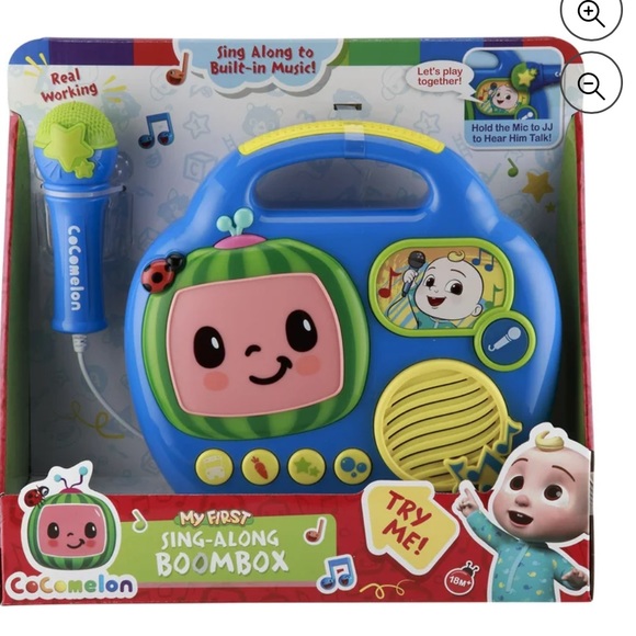 Cocomelon Sing Along Toy Boombox With Real Working Mic for Kids 18 Month toddler - Picture 4 of 5